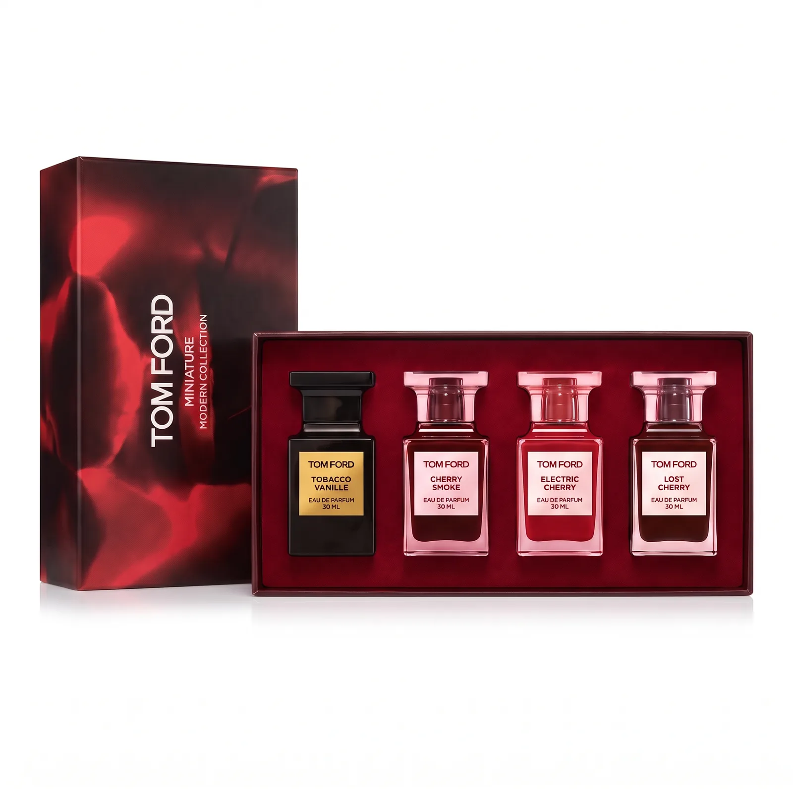 Pudełko prezentowe Tom Ford Miniature Modern Collection z czterema flakonami
